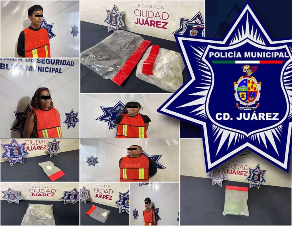 Detienen a 5 en posesión de marihuana y cristal